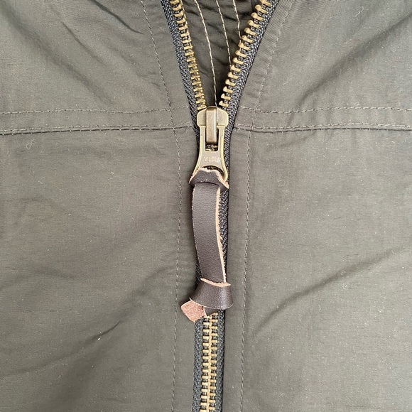 Eddie Bauer Mens Pullover Quarter Zip Nylon Jacket Size M‎ Olive Fleece Line - Picture 3 of 16